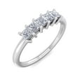 thumbnail image 2 of SuperJeweler 1/2 Carat Princess Shape Diamond Wedding Band In 14 Karat White Gold, 2 of 6