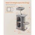 thumbnail image 5 of Torre de felpa pequeña con postes para rascar Cat Tree Feandrea, 5 of 5