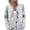 Light Gray, variant on Women's Gingham Knit Cardigan Sweater, Crew Neck Button Front Long Sleeve Casual Top for Fall Winter Everyday Wear