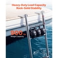 thumbnail image 4 of KFFKFF Boat Ladder, 4 Steps, Stainless Steel Telescoping Folding Swim Deck Ladder for Rear Entry Inboard, Heavy Duty 900 lbs Capacity with Wide Anti-Slip Steps, 4 of 9