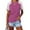 Hot Pink, variant on ALLLIST Short Sleeve Tops for Women Trendy Striped Blue Crew Neck T-Shirts Women Blouses