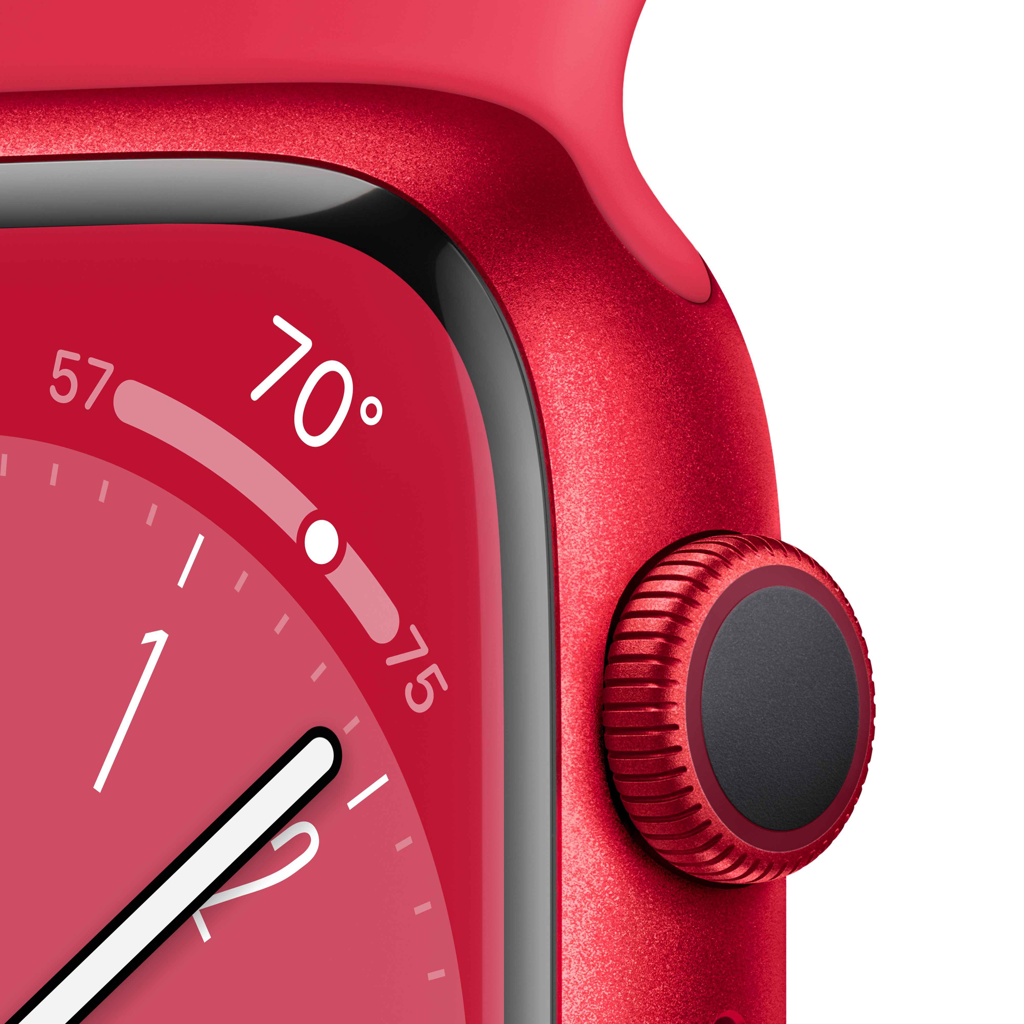 Apple Watch Series 8 GPS 41mm (PRODUCT)RED Aluminum Case with (PRODUCT)RED Sport Band - S/M. Fitness Tracker, Blood Oxygen & ECG Apps, Always-On Retina Display - image 8 of 9