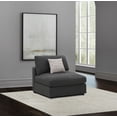 thumbnail image 5 of Coaster Serene Upholstered Armless Chair, Charcoal, 5 of 12