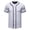 Gray, variant on Laqbezok Men's Classic Baseball Jersey Shirt, Short Sleeve Button Down Sporty Top, Casual Hip Hop Streetwear Tee with Contrast Piping