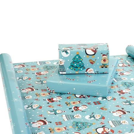2 rolls Christmas Paper including Current Christmas Critters Double-Sided Jumbo Rolled Gift Wrap Paper - 23  x 32   61 Square feet