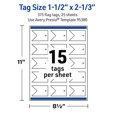 thumbnail image 5 of Avery Banner Flag Tags, 1-1/2" x 2-1/3", Matte White, 375 Total, 5 of 9
