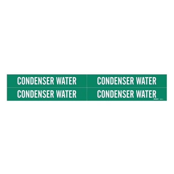 Brady Pipe Markr,Condenser Water,1 1/8in H 7067-4