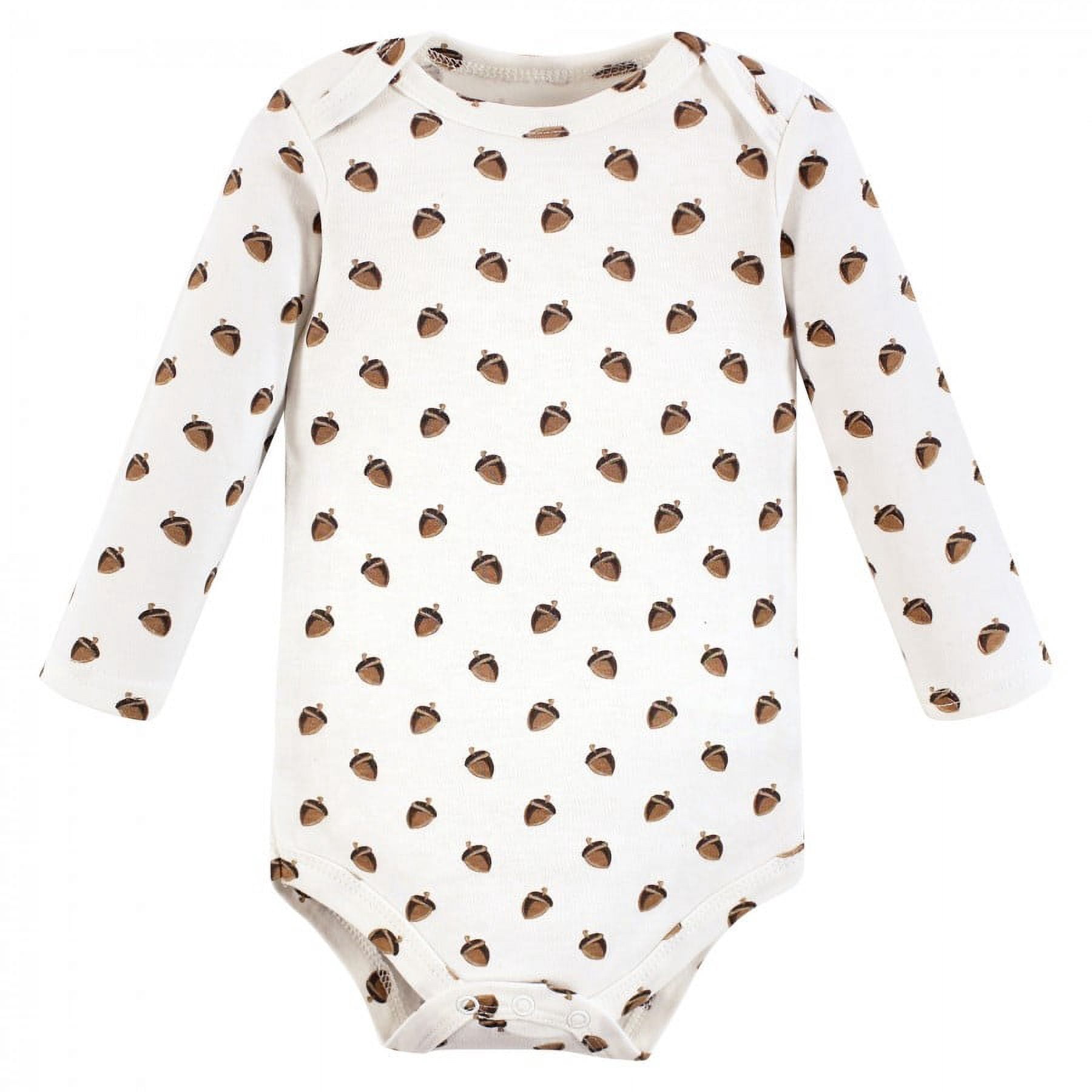 Hudson Baby Unisex Baby Cotton Long-Sleeve Bodysuits, Hello Autumn, 6-9 Months