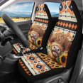 thumbnail image 2 of XYZCANDO Thick Car Front Seat Covers Trucks Cars SUV, Stretchy Anti-Scratch Car Seat Covers 2 Pack Polyester Highland Cow with Sunflower Pattern, 2 of 10
