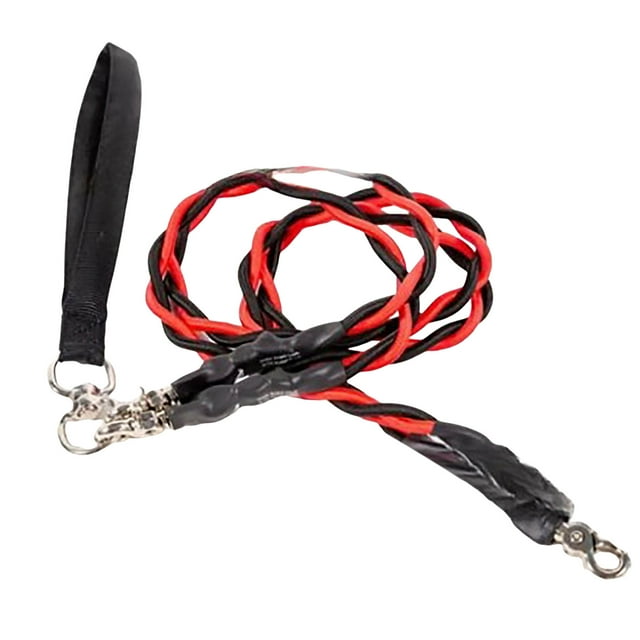Double Bungee Dog Training Leash with 360 Swivel and Padded Handles for Secure Comfortable Walks