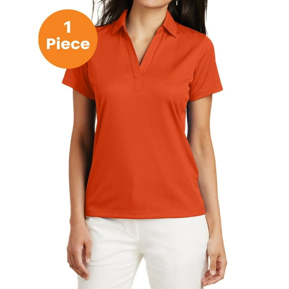 Port Authority L528 Ladies Performance Fine Jacquard Polo, Autumn Orange, XS, Womens Polo Shirts