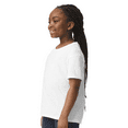 thumbnail image 4 of Gildan Youth Softstyle T-Shirt, Cotton Crewneck Tee for Boys & Girls, Kids T-Shirt, White, XS, 4 of 5