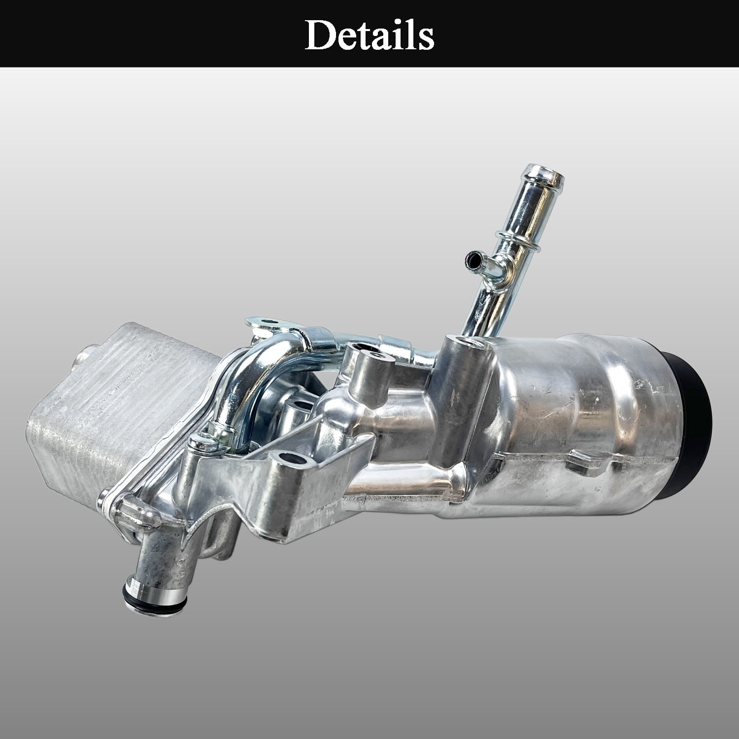 Aluminum Engine Oil Cooler Filter Housing Assembly Compatible with 2011-2021 Chevy Cruze Sonic Trax Buick Encore 1.4L Turbo Replaces 55566784 918-428 55565388 with Gasket, Filter Insert, Cap