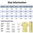 thumbnail image 3 of Women's Quick-Dry Scrub Work Uniform Set with V-Neck Short Sleeve Top & Pants, Pocketed Medical Nurse Outfit for Healthcare Professionals (Solid Color),Purple 2XL, 3 of 5