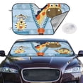 thumbnail image 2 of Kdxio Giraffe Come Out From Zipper Print Windshield Sun Shade,UV Rays and Sun Heat Protection,Sunshade for Car Windshield,Car Shade Front Windshield - Medium, 2 of 6