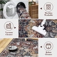 thumbnail image 7 of FairOnly 9'x12'Vintage Floral Area Rug for Living Room Non Slip Soft Stain Resistant Medallion Distressed Indoor Carpet for Bedroom Living Room Home Office,Orange, 7 of 7