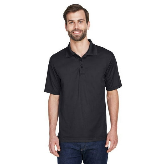 UltraClub 8210 Mens Cool & Dry Mesh Pique Polo Black XX-Large
