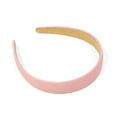 thumbnail image 4 of Light Pink Headbands for Women 1 Inch Halloween Headbands Wide Thick Red Hairband Faux Leather Headband for Women and Girls Fashion Plastic Hard Head Band Solid Colors（2 packs）, 4 of 12