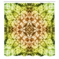 thumbnail image 3 of Ambesonne Green Shower Curtain, Faded Pleat Fearful Motifs, 69"Wx84"L, Green Brown, 3 of 5