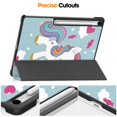 thumbnail image 6 of Dteck Smart Slim Case for Samsung Galaxy Tab S10 FE Plus 13.1 inch X620 / X626B Shockproof Leather Tri-Fold Stand Case Lightweight Hard Shell Cover for Galaxy Tab S10 FE+,Horse, 6 of 7