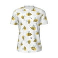 thumbnail image 5 of Wukai Bee Print Men's Short-Sleeved Mesh T-Shirt,Quick-Dry Short Sleeve Workout T-Shirt-X-Small, 5 of 8