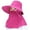 Rose Red, variant on Skymirror Women Summer Sun Hat Solid Color Large Brim Sunscreen Face Guard Sun Protection Hat Anti-UV Outdoor Tea Hat