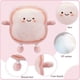 thumbnail image 3 of Toast Bread Pillow Funny Food Plush Toy Pillows Small Cute Stuffed Plush Toast Sofa Pillow (Toast ??Bread, Pink), 3 of 4