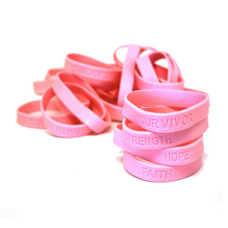 Breast Cancer Awareness Rubber Bracelets