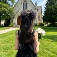 thumbnail image 5 of 39.37 Inch Sheer Organza Bow Hair Clips with Long Ribbon Tassels for Bridal and Parties,Colour as Pictured, 5 of 8