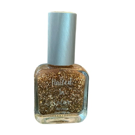 Fool's Gold-Glitter-Nail Polish-Top Coat-Holiday Sparkle-Gold Glitter-Women's Nail Polish-Nail Enhancement