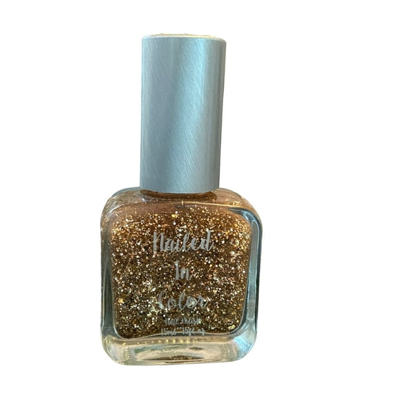 Fool's Gold-Glitter-Nail Polish-Top Coat-Holiday Sparkle-Gold Glitter-Women's Nail Polish-Nail Enhancement