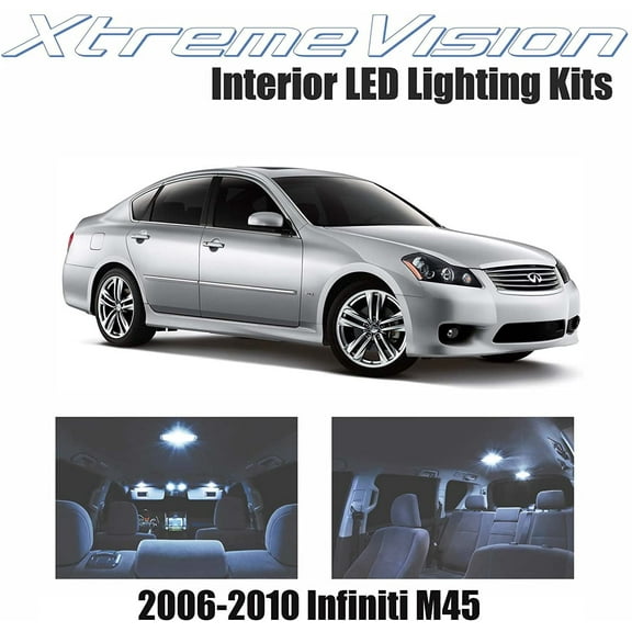 XtremeVision Interior LED for Infiniti M45 2006-2010 10 Pieces Cool White Interior LED Kit Installation Tool