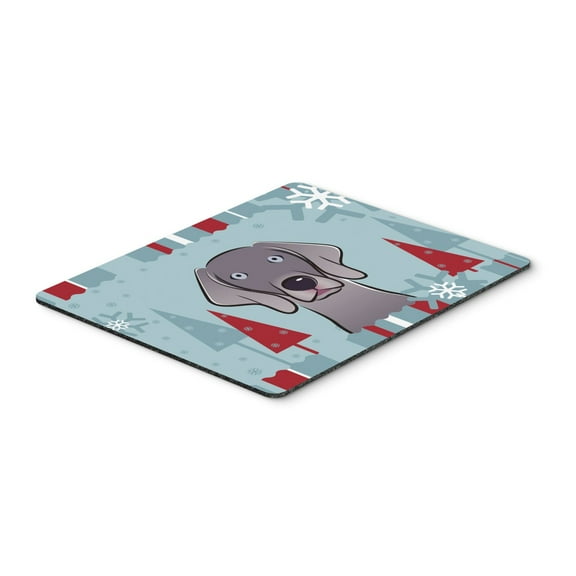 Caroline's Treasures BB1727MP Winter Holiday Weimaraner Mouse Pad, Hot Pad or Trivet, Large, multicolor