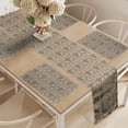 thumbnail image 2 of Ambesonne Victorian Table Runner & Placemats, Flora Baroque Classy, Placemat 4 pcs + Runner 12"x72", Warm Taupe and Sand Brown, 2 of 2