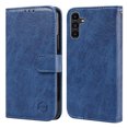 thumbnail image 2 of PU Leather Wallet Case for Samsung Galaxy A15, Classic Phone Case with Viewing Stand and 2 Card Holder Magnetic Buckle Shockproof Flip Case Cover for Men Women for A15, Darkblue, 2 of 8