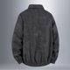 thumbnail image 4 of Ceisia Men's fashion casual solid color faux leather lapel zipper Gift coat pocket long sleeve outerwear, 4 of 9