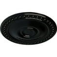 thumbnail image 3 of Ekena Millwork 19 1/8"OD x 1"P Foster Ceiling Medallion (Fits Canopies up to 5 5/8"), Hand-Painted Black Pearl, 3 of 8