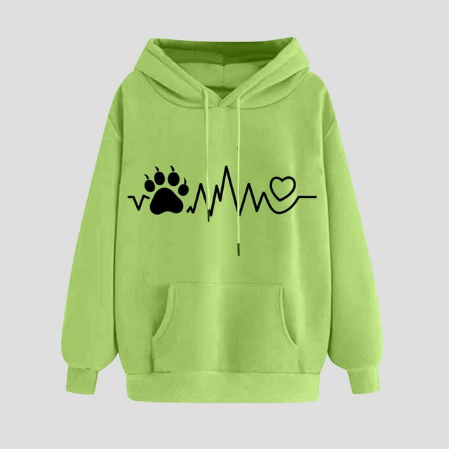 Amzcrzy Chandails à Capuchon pour Femmes, Chemises à Manches Longues pour Femmes, Haut à Manches Longues Imprimé, Chandail à Capuche, Chandail à Capuche, Chandails en Molleton et Chandails à Capuchon Graphiques pour Femmes 2TG