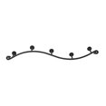 thumbnail image 3 of Spectrum Diversified 65010 Black Sweep Wall Mount 5 Hook Rack, 3 of 5