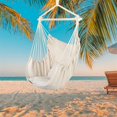 thumbnail image 2 of Hammock Chair Hanging Rope Swing with 2 Cushions  Anti-Slip Rings for Any Indoor or Outdoor Spaces, 2 of 8