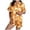 d-932Orange396, variant on MEZZALL Women Halloween Printed Pajama With Lapel Collar Short Sleeve Tops And Shorts For Home Wear Cozy For Lightweight And Breathable Comfort Relaxed Fit 2 Piece Pjs