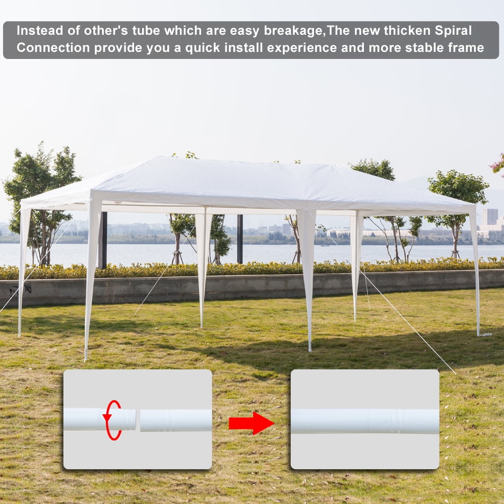 Lowestbest 10'x20'Heavy Duty Gazebo Canopy Outdoor Party Wedding Tent with 4 Sidewalls for Garden Patio Yard Lawns Lowestbest 10'x20'Heavy Duty Gazebo Canopy Outdoor Party Wedding Tent with 4 Sidewalls for Garden Patio Yard Lawns