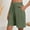#3Army Green, variant on Byworldtasic Womens Shorts Women's Linen Summer Shorts Casual Bermuda Wide Leg Mid Length High Waisted Drawstring Short with Pocket