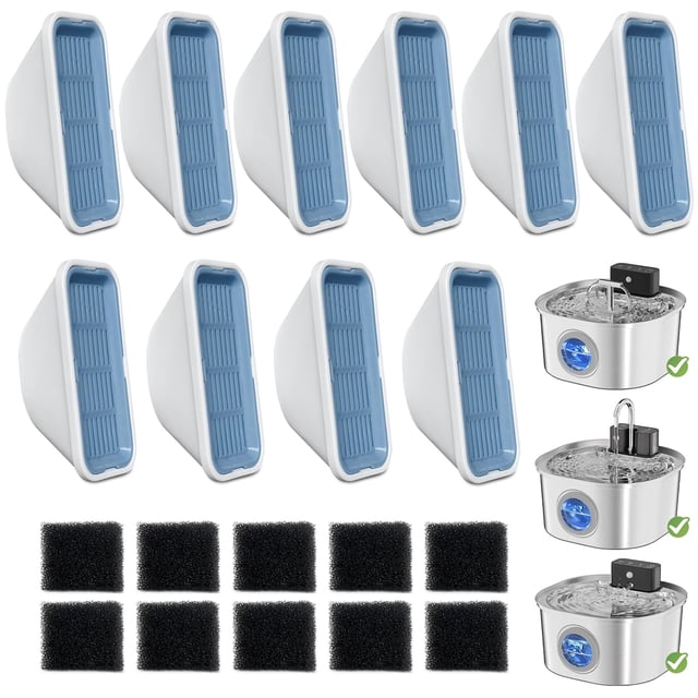 Filtros para fuente de agua para gatos LUBERDUSH, paquete de 20 para 3,2 L