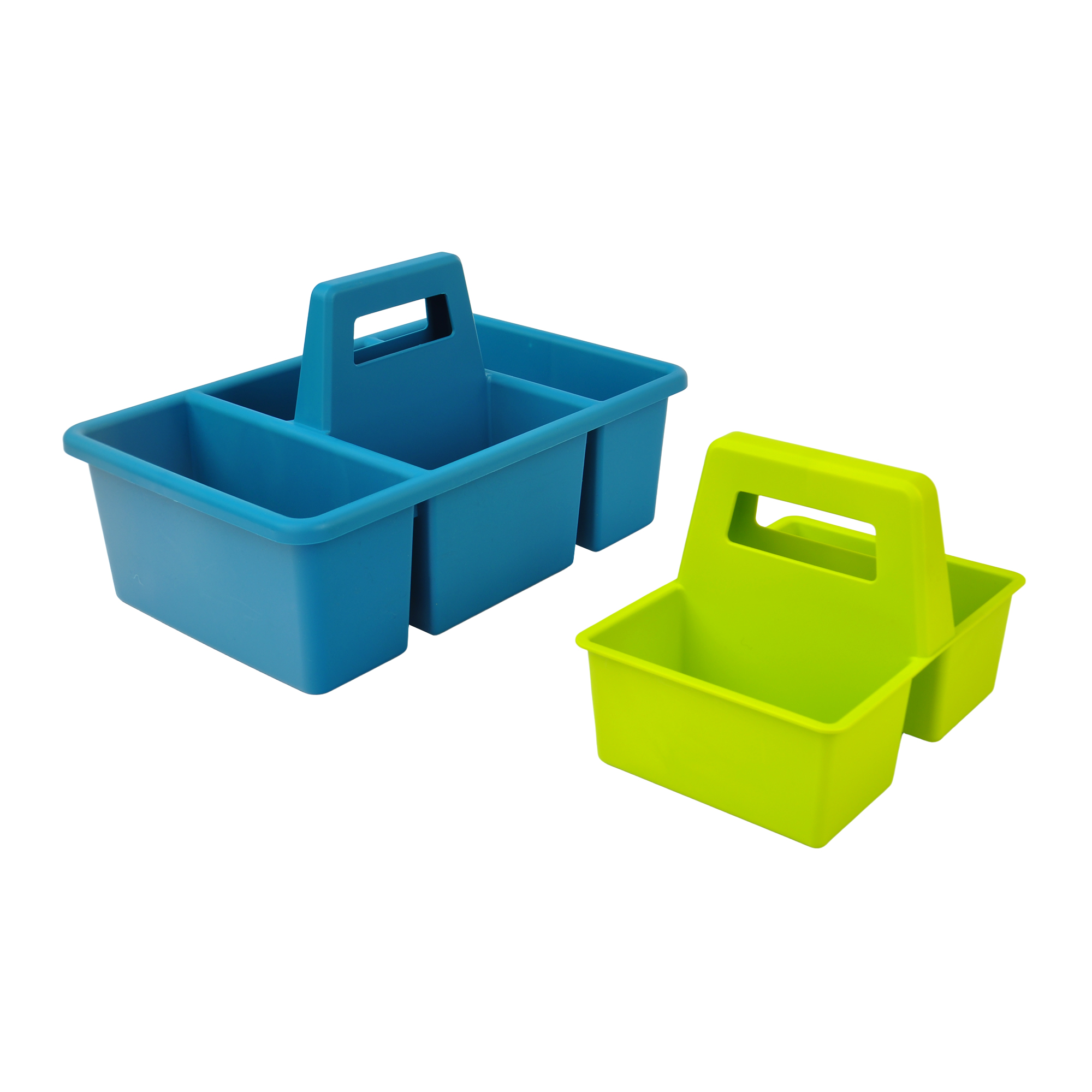 Organizador de escritorio Pen+Gear de plástico 2 en 1, verde y azul verde 4