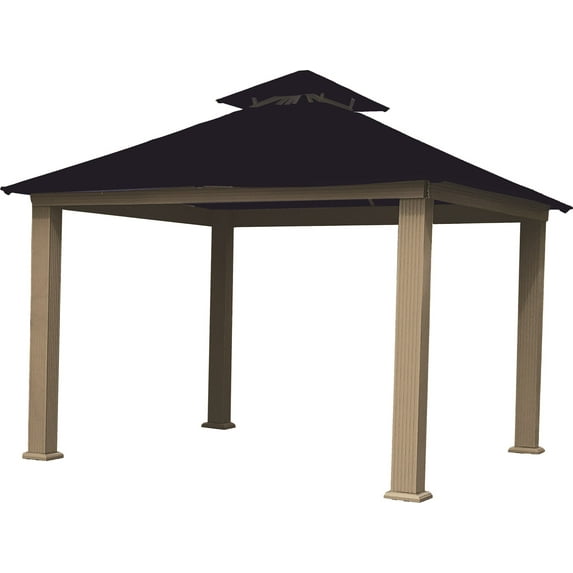 ACACIA 14' x 14' Aluminum Frame with OutDura Soft Top Gazebo in Captains Navy