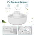 thumbnail image 5 of Fuente de agua de cerámica para gatos, dispensador de fuente de agua de cerámica para mascotas, cuenco para bebederos de 2,1 L para gatos y perros(blanco), 5 of 5