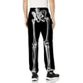 thumbnail image 2 of Skeleton Sweatpants for Men's Halloween Sweatpants Skull Print Lounge Bottoms with Pockets(A), 2 of 3