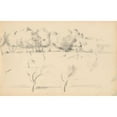 thumbnail image 2 of Paul Cézanne 14x11 Gold Ornate Wood Frame and Double Matted Museum Art Print Titled - Landscape with Trees (1895-1898), 2 of 4