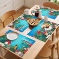 thumbnail image 5 of Flowers Birds Placemats Set of 4 Summer Botanical Floral Watercolor Butterfly Place Mats Indoor Wipeable Table Mats Washable Dining Table Placemats for Kitchen Holiday Party Home Decor 13x19 Inch, 5 of 9